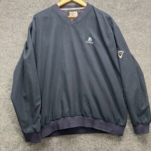 Callaway Golf V-Neck Pullover Men's Size L Navy Blue Windshirt Outerwear Sweater